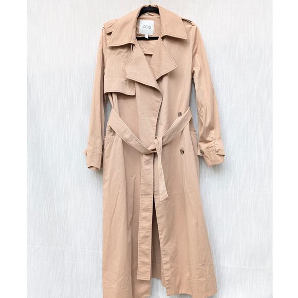 COS Jackets & Blazers - COS Beige Classic Timeless Cotton Belted Button Trench Coat, size 8